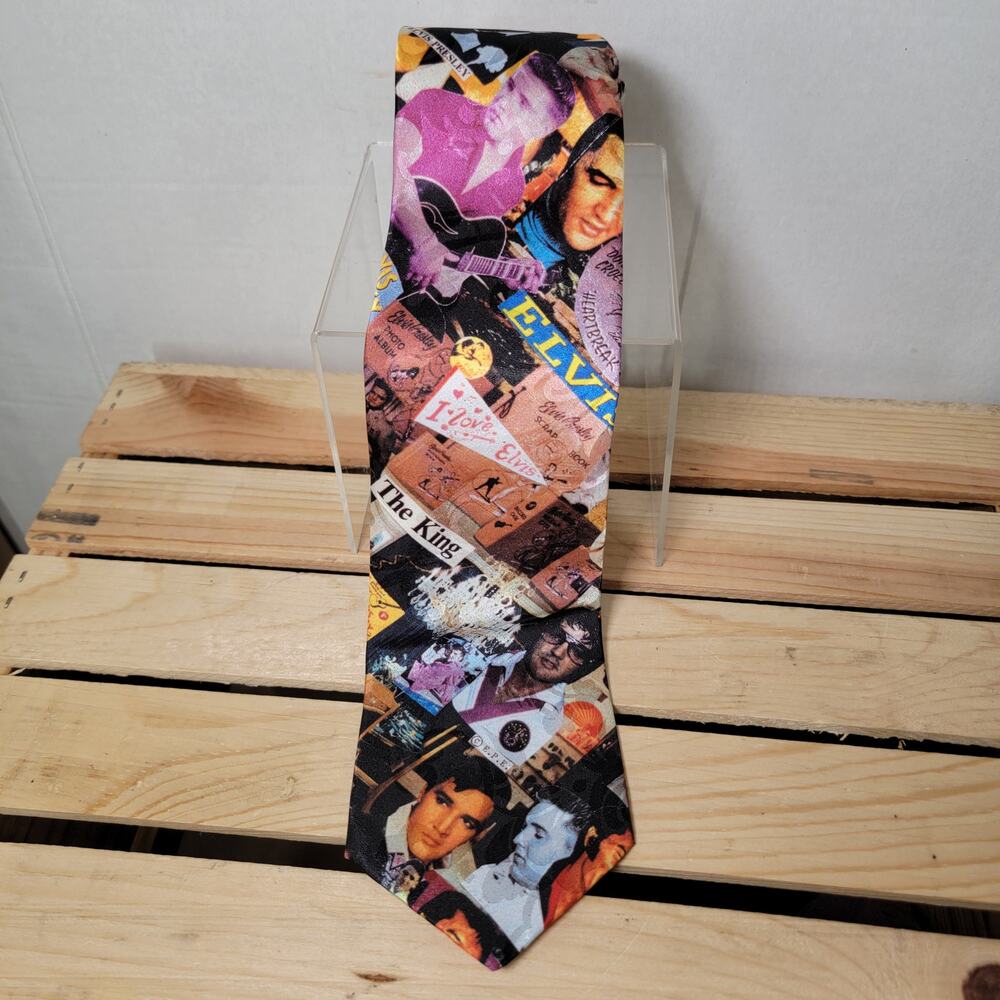 Celeste Stein Elvis Presley Collage Tie